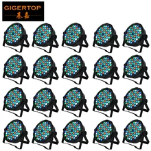 TP-P01 20 XLot Лидер продаж светодиодный Par сценические диджейские огни 54 шт. 1 Вт RGBW домашняя Дискотека Strobe DMX512 на плоской подошве профессиональное освещение