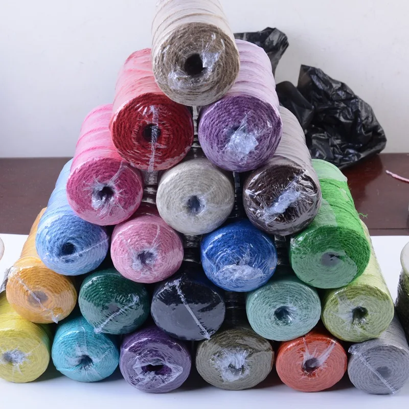 100yards Natural Jute Twine Burlap String Hemp Rope Party Wedding Gift Wrapping Cords Thread DIY Scrapbooking Florists Craft