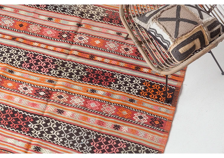Видение вкус индейки шерсть ручное плетение Nation Wind Непрерывная система микс гость коллекция ковер Tapestrygc193kilimyg40