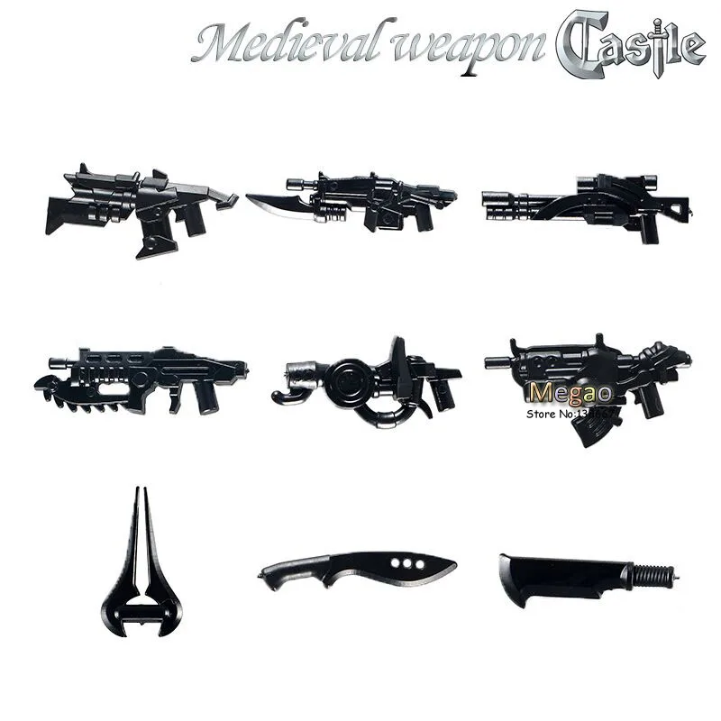 

2017 Latest 10pcs/lot Buildng Blocks Weapons of Halo Science fiction Weapon Pack Baby Toys