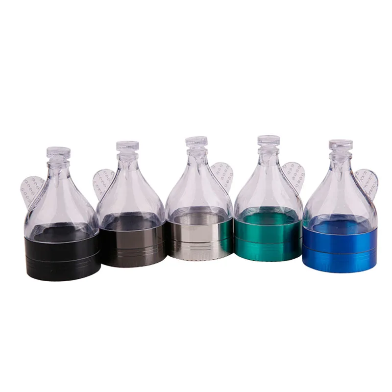 Herb Grinder Creative Funnel Shape Maze Top Case 3 Layers 52mm grinders