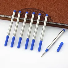 Высококачественная металлическая ручка заправка синий черный винт заправка чернил 0,5 мм перо роллербол