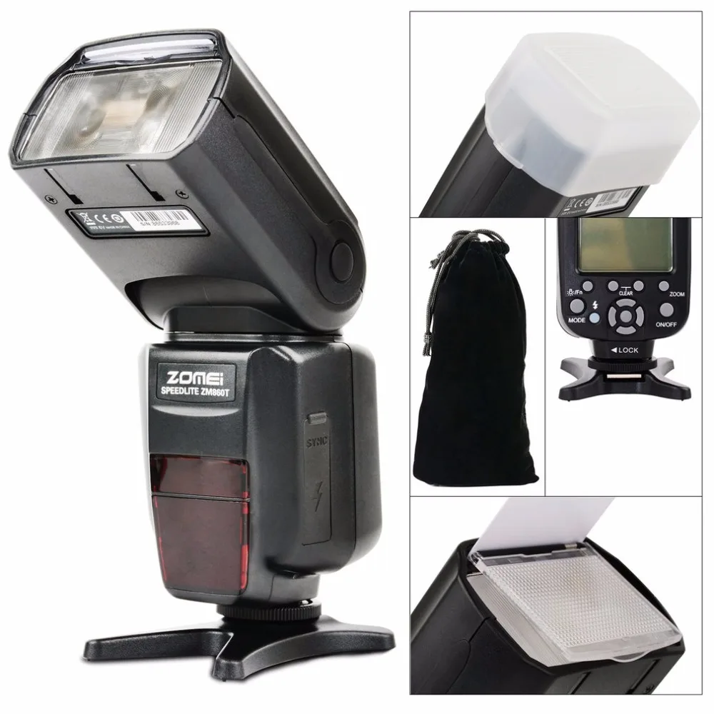 

Zomei ZM-860T Professional Speedlight LCD Display TTL Speedlite High Speed Sync Flash For Canon For Nikon DSLR Cameras