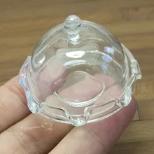 Кукольный Миниатюрный 1:12 игрушка стеклянная витрина для тортов пластина с крышкой L4.6cm SPO684