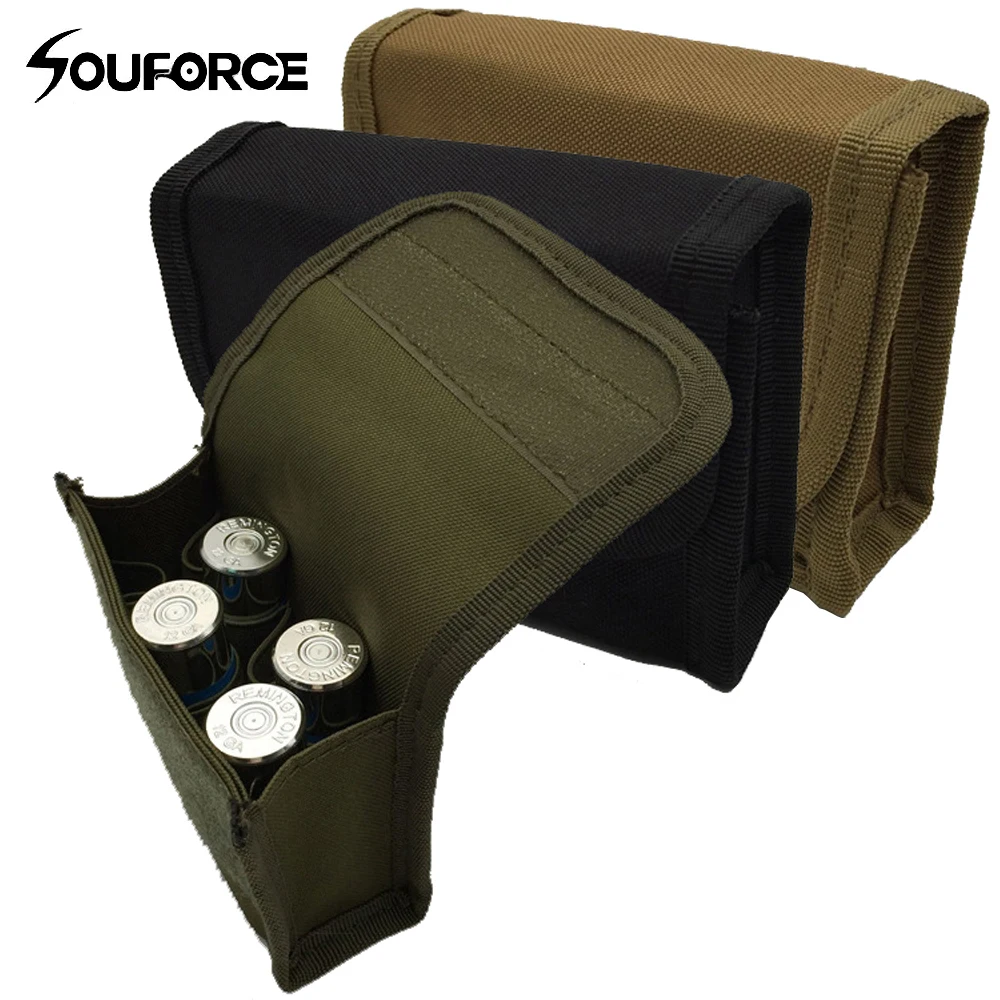 

New 3 Color 10 Rounds Shells Bullet Pouch Tactical Rifle Shotgun Stock Ammo Shell Nylon Magazine Holder Waist Bag for Hunting