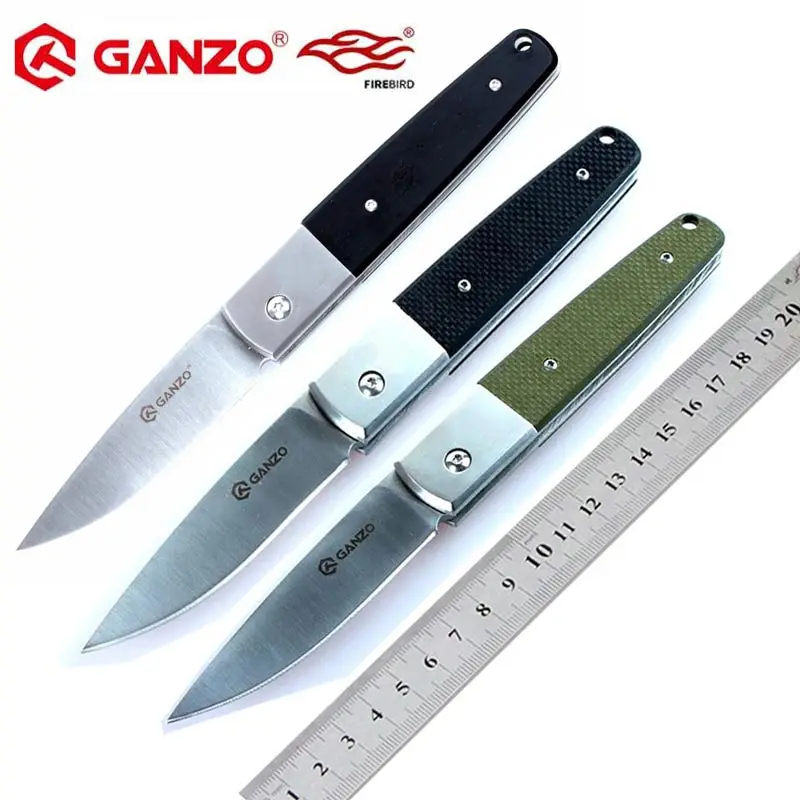 Продажа 58 60HRC Ganzo G7211 440C G10 или деревянной ручкой складной Ножи выживания инструмент Отдых на природе Охота Карманный Ножи тактический edc Открытый инс...