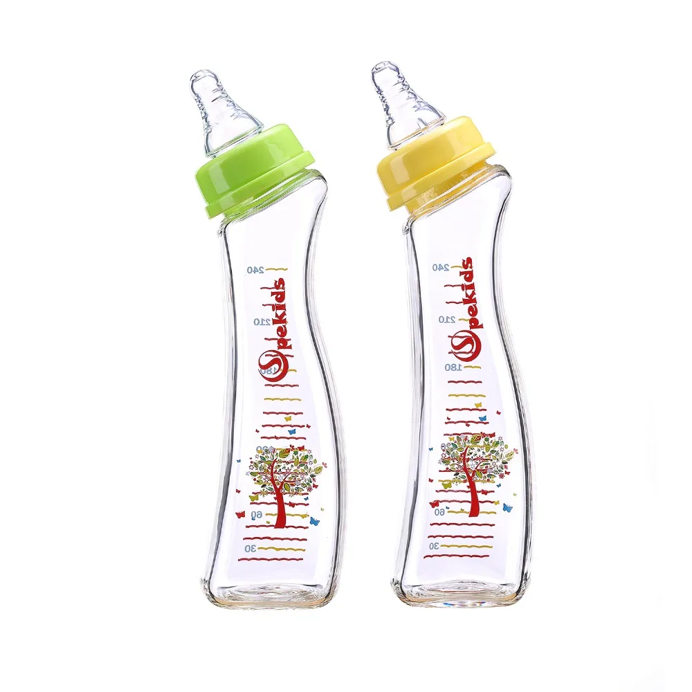 Online 2018 Desain Baru BPA Free Food Grade Memberi Susu Botol Kaca Botol Bayi untuk Bayi Baru Lahir