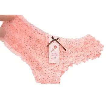 

Women Sexy Lace Panties Ruffled Floral Ruffled Panties Sexy Bowknot Briefs Lingerie Girls Underwear