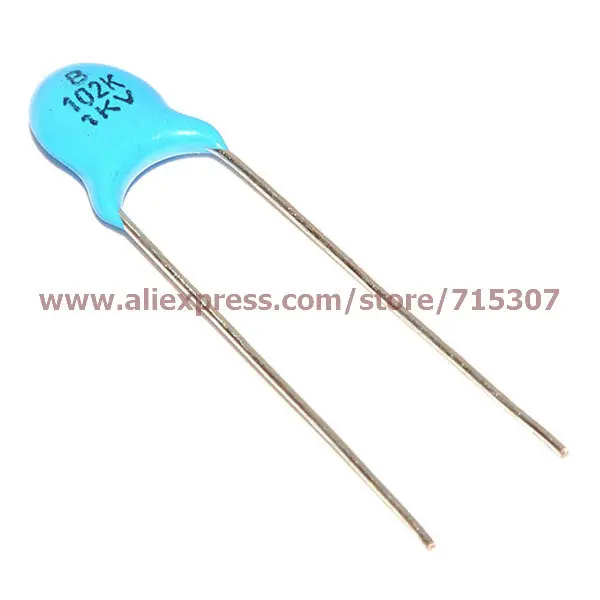 100pcs 0.001uf 1nf 1000pf 102 2000V High Voltage Ceramic Disc Capacitor