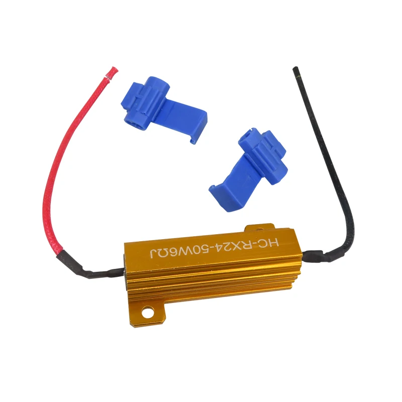 WLJH 2x светодиодный 50 Вт 6ohm нагрузочный резистор исправление ошибок Поворотная сигнальная лампа тормоза Hyper Flash Blink Blinker ошибка для Авто автомобильная светодиодная лампочка
