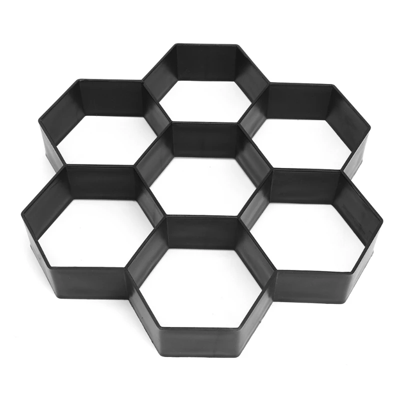 

Plastic Pathmate Stone Pave Mold Concrete Stepping Walk Way Mould Paver Hexagon Garden Buildings Paving Molds Black