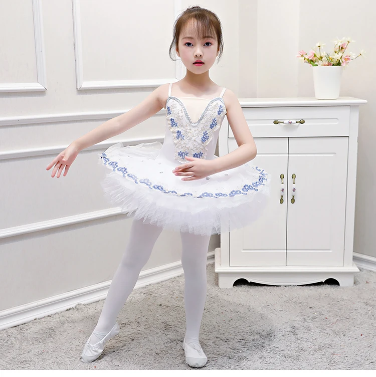 Ребенок одежда для бальных танцев для сцены для девочек «Лебединое озеро» балетная пачка танцевальная одежда для детей вечерние Детские Ballerine танцевальный костюм для выступлений