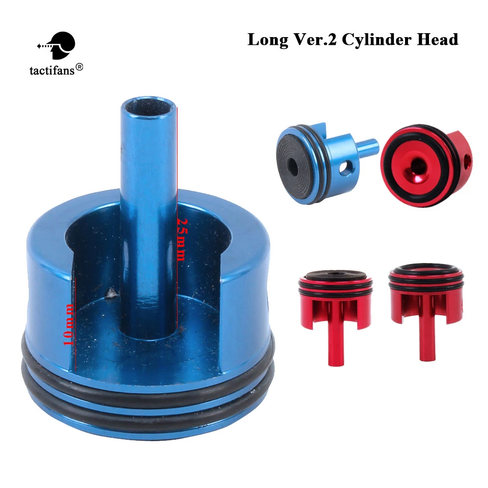 SHS Aluminum Double O-ring Cylinder Head Long Type w//Pad for V3 Gearbox