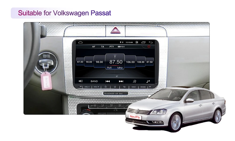 MEKEDE Автомобильный мультимедийный плеер Android 8,1 gps 2 Din автомагнитола аудио для Volkswagen/POLO/PASSAT/Golf/Tiguan wifi FM радио SWC