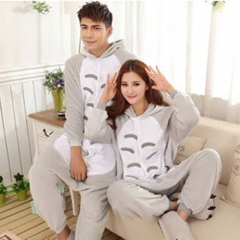 

Wholesale Winter Animal Onesies Cartoon Unisex Adult Totoro Pajamas Sets Flannel Sleepwear Suit Winnie Onesie