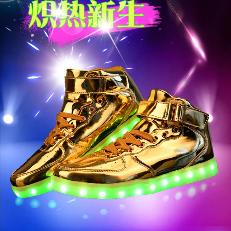 

Led shoes for adults casual shoes with led luminous shoes men plus size light up neon male shoes fast ship