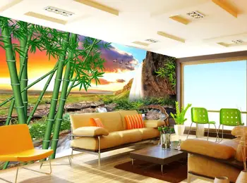 

3D Photo Wallpaper Landscape Water scenery Papel De Parede Wall papers Home Decor TV Backdrop