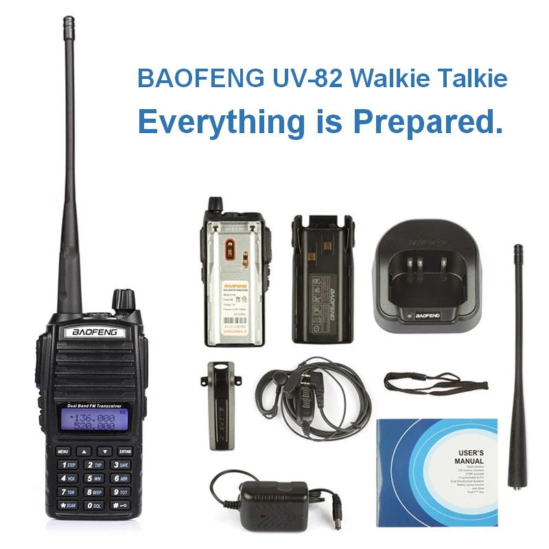 BAOFENG UV-82 Walkie Talkie 10 км Cb радио Baofeng УФ 82 UV82 Портативный портативная рация портативной Baofeng 82 ходьбы обсуждение Охота радио