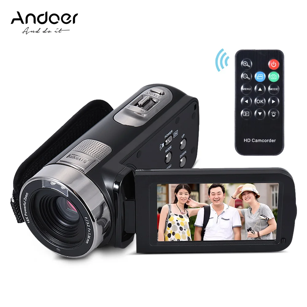 Prix pour Andoer HDV-302S Full HD 1080 P Caméra Vidéo Numérique 3 "LCD Tactile Écran 16X20 MP Anti-shake Caméscope DV Avec Déclencheur À Distance Prix pour Andoer HDV-302S Full HD 1080 P Caméra Vidéo Numérique 3 "LCD Tactile Écran 16X20 MP Anti-shake Caméscope DV Avec Déclencheur À Distance
