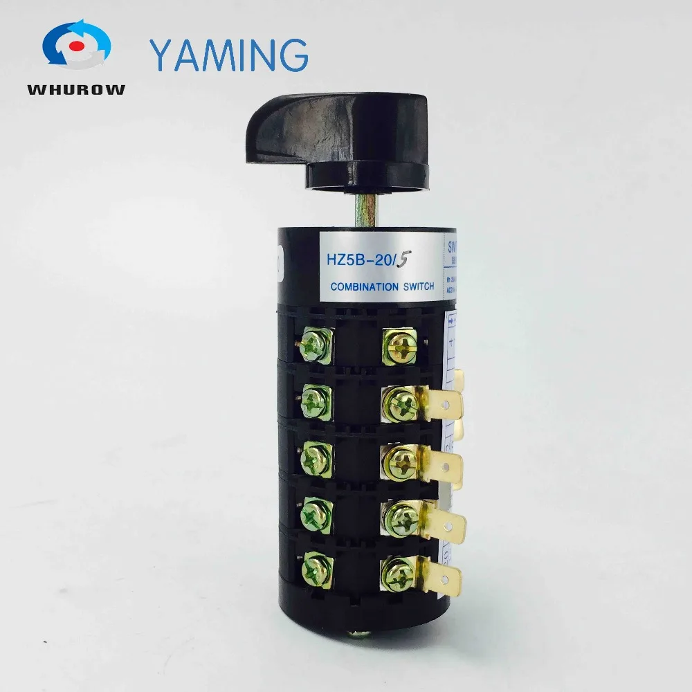 HZ5B 20/5 20A 5 Poles 3 position Universal Changeover Rotary Cam switch