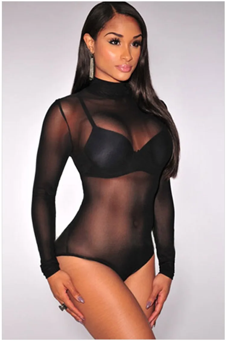 Сексуальная Mesh Sheer водолазка Средства ухода за кожей костюм Купальник Топ Для женщин комбинезон Одна деталь общая Средства ухода за кожей