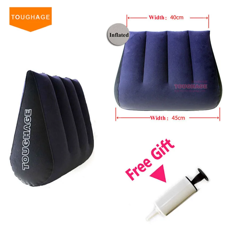 toughage inflatable sex pillow positions adult sofa bed cushion triangle we...