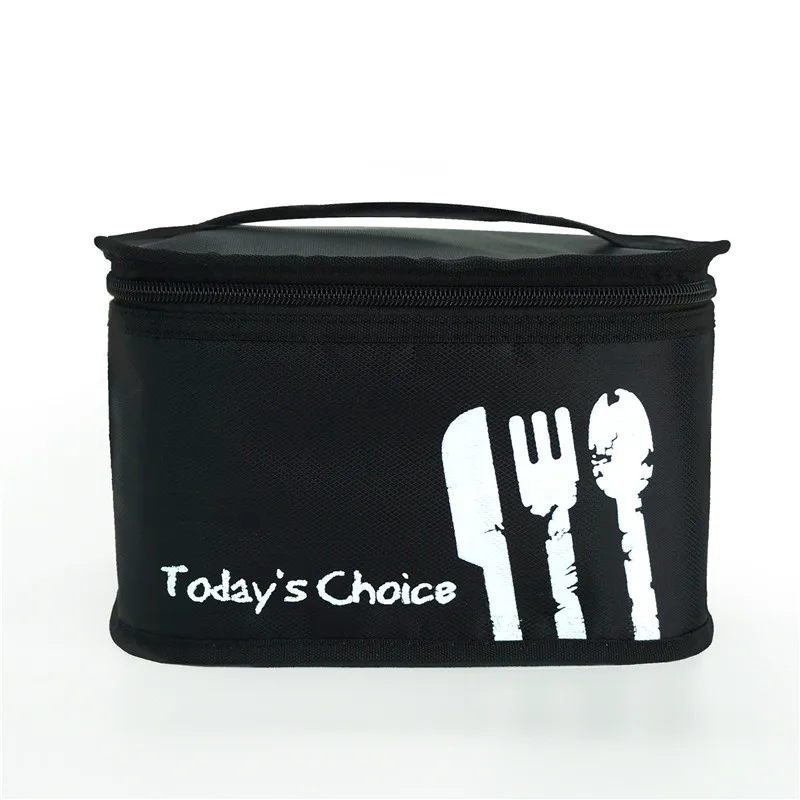 

PACGOTH Waterproof Oxford Leisure Lunch Bags Kawaii Cartoon Printing Fork Letter Pattern Big Storage Warm Keeper Handbags 1 PC