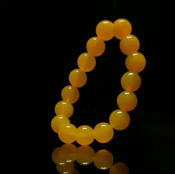 

Gold chalcedony bracelet high-grade chicken oil yellow beeswax cb68#