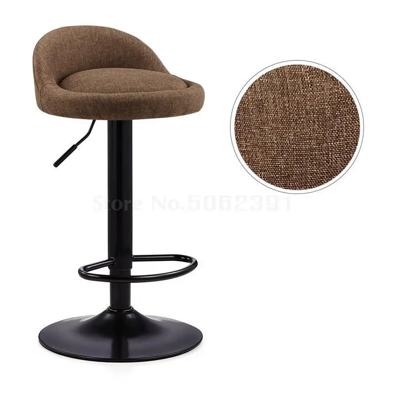 Bar Chair Modern Simple Bar Chair Lift And Rotate Front Desk Backrest Chair Household High Stand Bar Stool - Цвет: Same as picture16