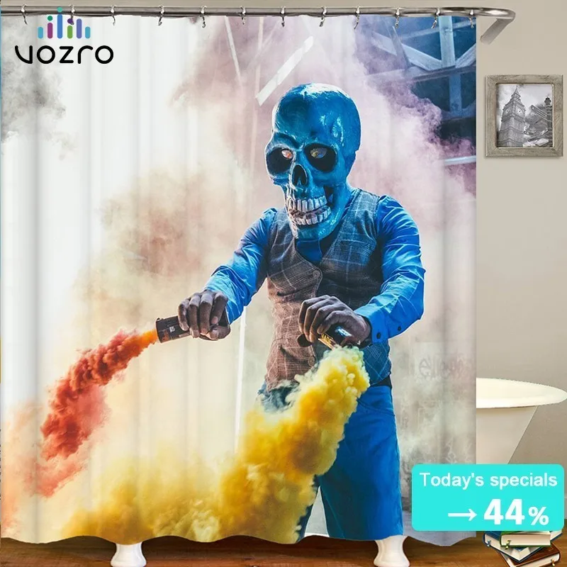 

Vozro 2 M Halloween Shower Curtain Bape Bathroom Douchegordijn Pascoa Cortina Splatoon Miniaturas High Quality Waterproof Groot