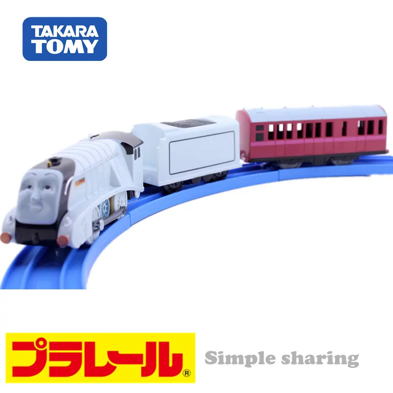 TOMY TRACKMASTER TS-10 и друзья Спенсер с 2 грузовиками моторизованный поп миниатюрный горячий поезд модель комплект Детские игрушки