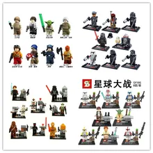 50 комплектов, Звездные войны, белые оранжевые игрушки/солдаты-клоны, десантники, R2-D2, капитан Рекс/клон, командные строительные блоки, игрушки для детей