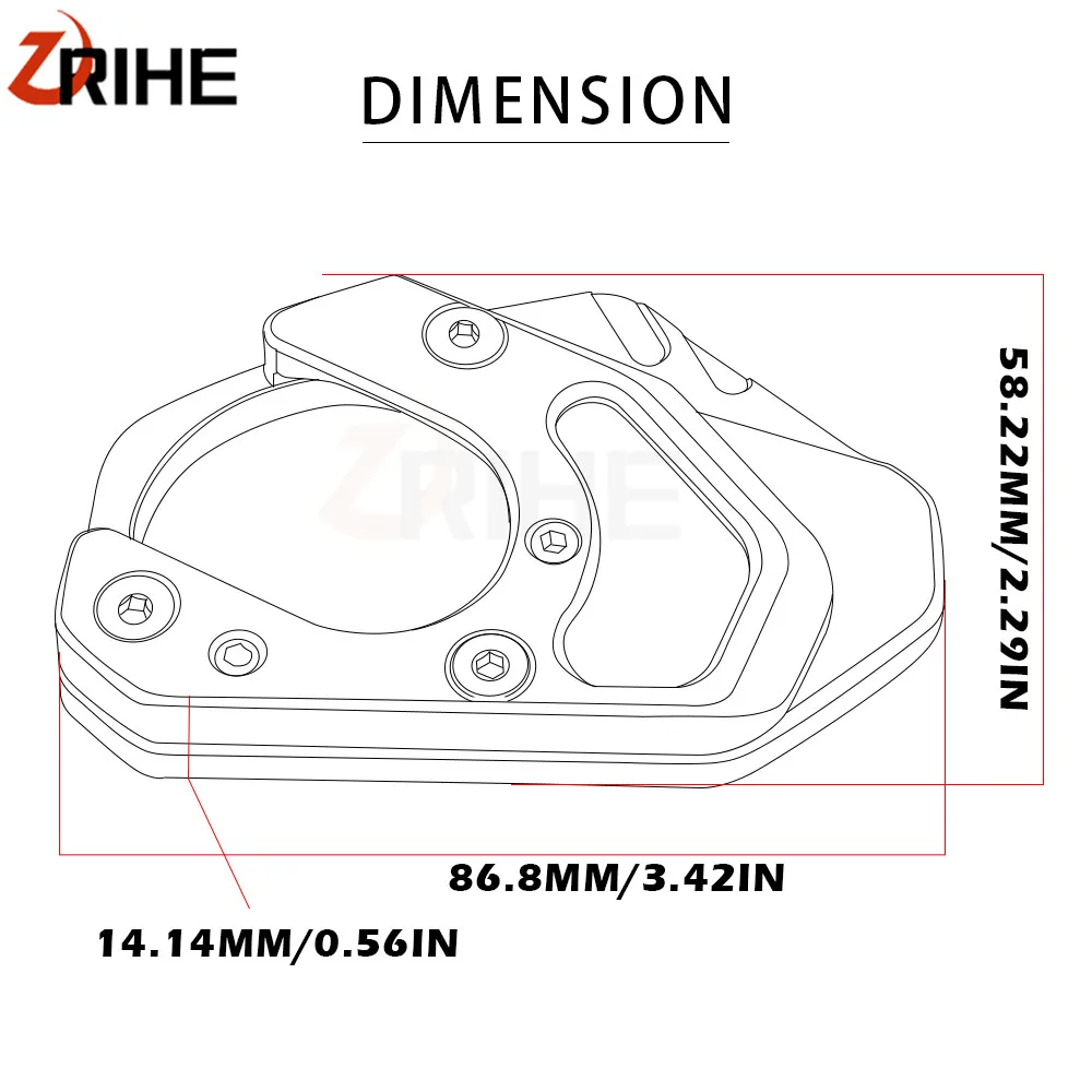 CNC алюминий аксессуары для мотоциклов Sidestand подставки Стопы Поддержка подножка сбоку увеличить KTM 690 эндуро 690