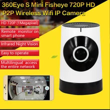 Mini Wireless Camera,185 Degree HD WiFi Video Monitoring Surveillance Camera Night Vision Two Way Audio IP Camera-Baby Monitor