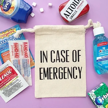 

customize EMERGENCY wedding muslim gift bags Candy pouches Bridesmaid RECOVERY Bachelorette Hangover Survival emergency Kits