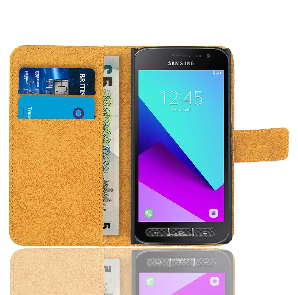Чехол для samsung Galaxy Xcover 4 кошелек с узором кожаный чехол подставка Coque/чехол