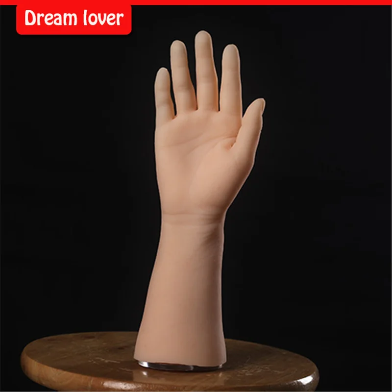 

Realistic male Soft Silicone Flexible  Hand For Ring Bracelet And Glove Display