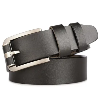 

Manufacturer Direct Selling Men's Needle Button Genuine Leather Belt High-grade Pure Jeans Belt Youth Leisure Blue Belt Students