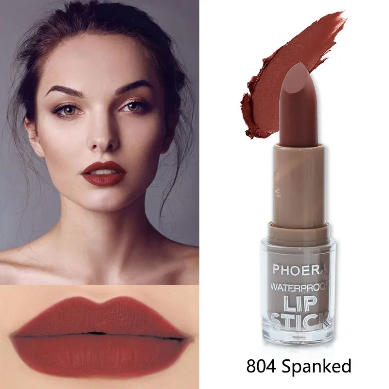 

PHOERA 14 Colors Velvet Matte Lipstick Waterproof Lasting Makeup High Pigment Red Batom Mate Make Up Fashion Women Lip Stick