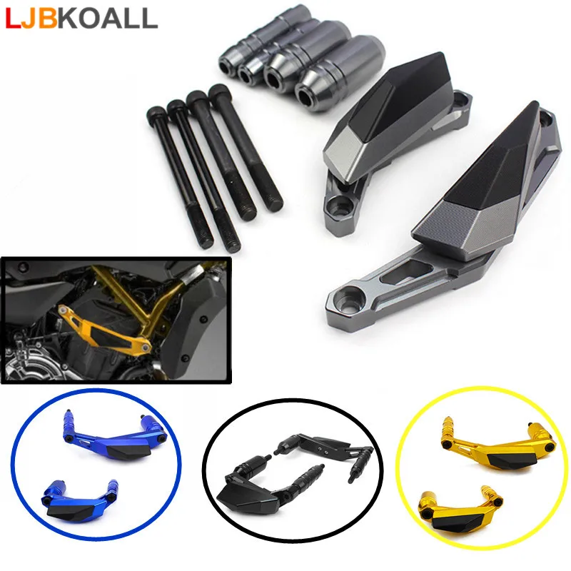 New CNC Aluminum Motorcycle Engine Slider Case Guard Cover Protector Frame For YAMAHA MT-07 FZ-07 FZ07 MT07 MT 07 2014-2017 цена New CNC Aluminum Motorcycle Engine Slider Case Guard Cover Protector Frame For YAMAHA MT-07 FZ-07 FZ07 MT07 MT 07 2014-2017 цены онлайн
