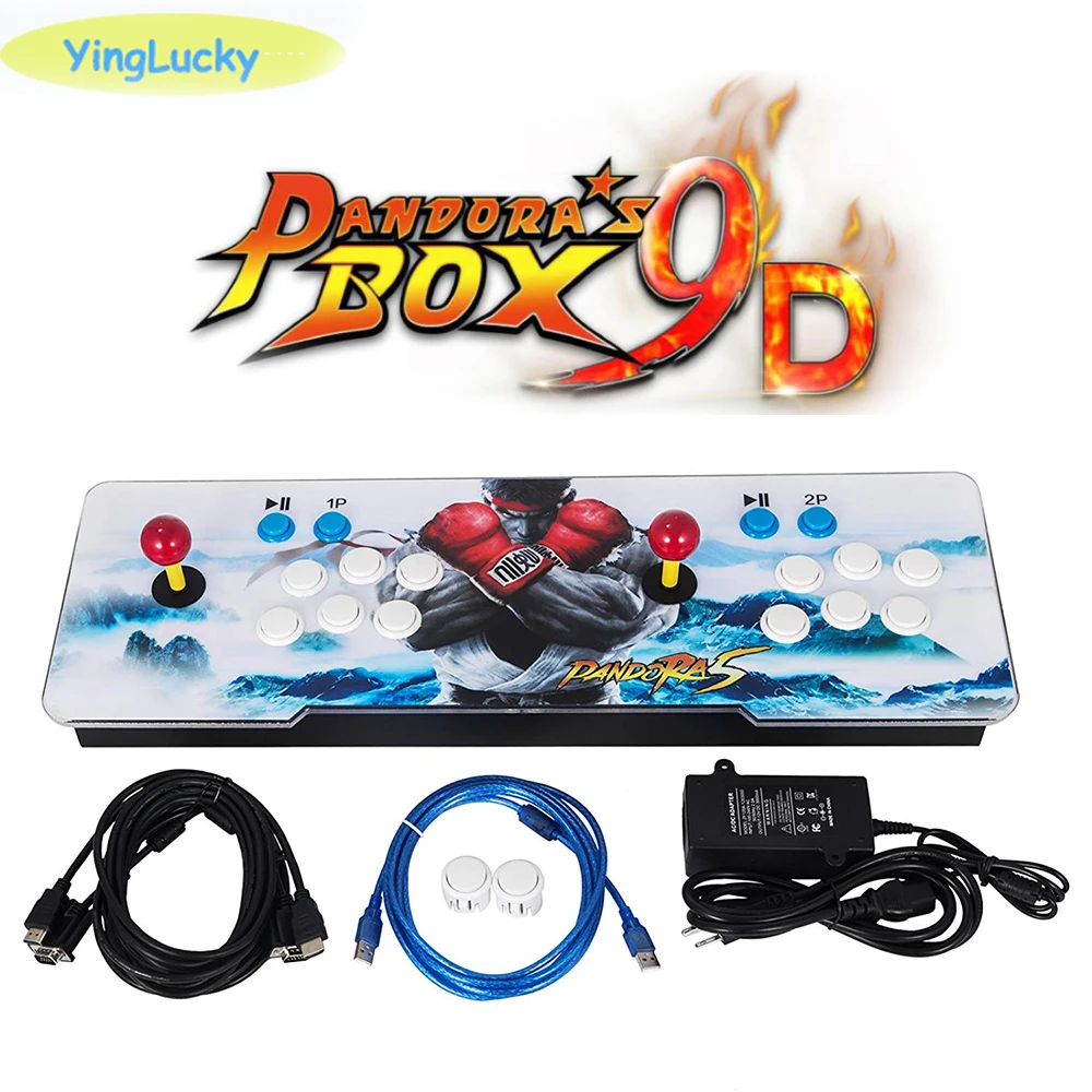 Yinglucky Pandora Box 9D 2222 в 1 видео аркадная игра консоль для ТВ ПК PS3 монитор HDMI VGA выход с паузой аркадные джойстики