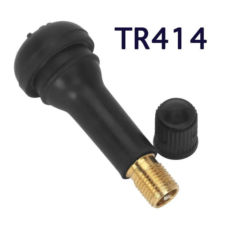 

4pcs Rubber Tubeless Tire Valve Cap TR414 Car Valve Snap Wheel Stem Vacuum Nozzle Rim Hole Car Tire Wheel Accessories Auto Parts