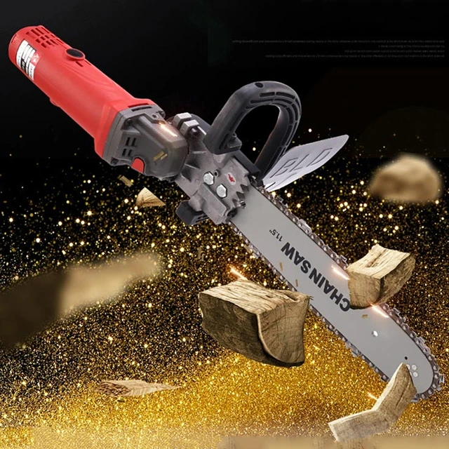 DIY Electric Saw Chain Chainsaw Stand Bracket Set Wood Cut For Angle Grinder