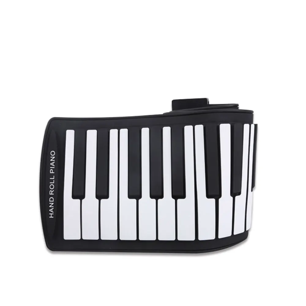 Портативное 61 клавиша гибкое рулонное пианино USB MIDI электронная клавиатура