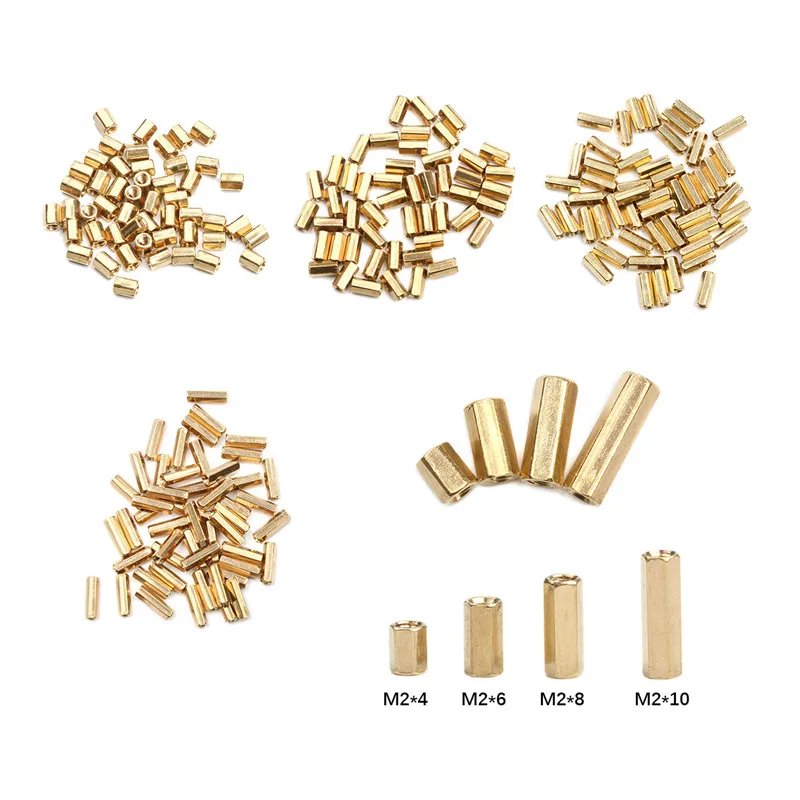 

50Pcs M2*4/6/8/10 Female female Hex head Brass Spacing Screws Threaded Pillar PCB Computer PC Motherboard StandOff Spacer