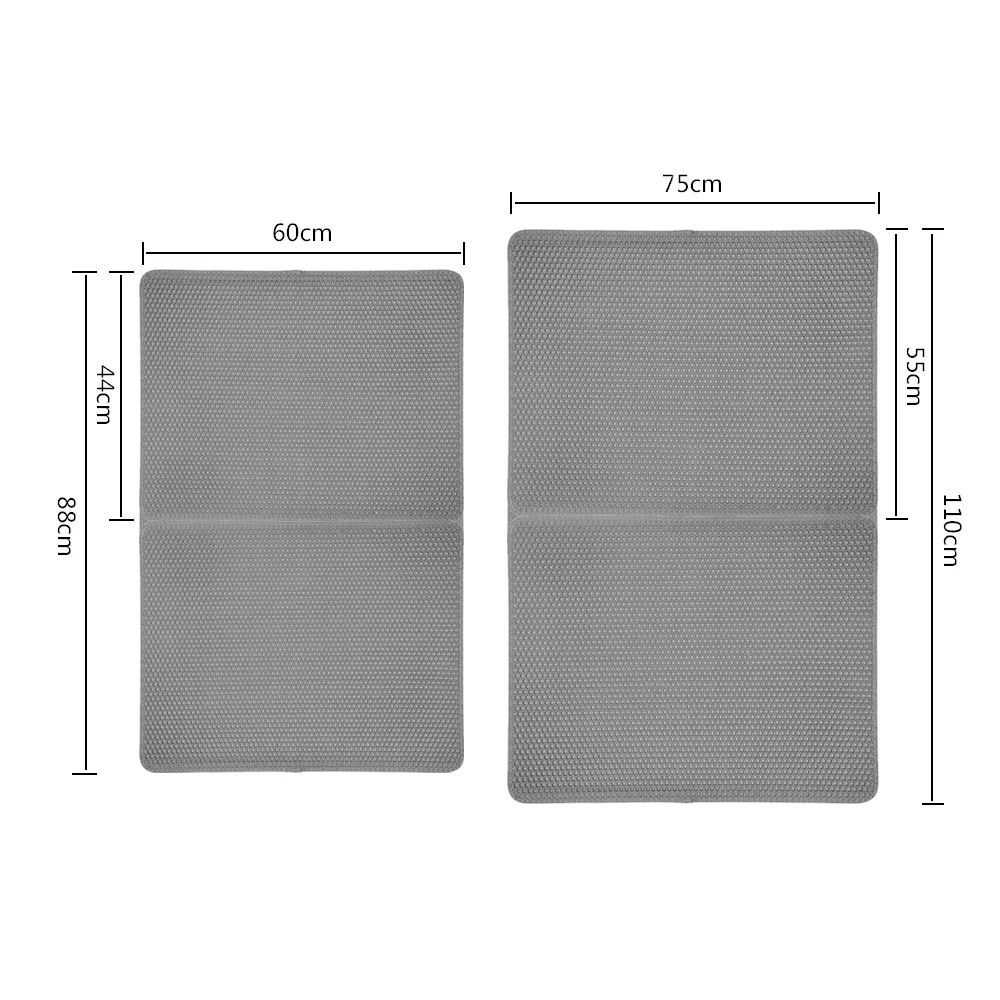 Двухслойный кошачий наполнитель, коврик для чистки, Аксессуары для кошек, водонепроницаемый коврик для кошачьего туалета