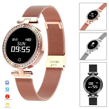 

Ladies Women Girls Smart Watch Fitness Tracker Heart Rate Blood Pressure Monitor SMS Calls Reminder for IOS Android Samsung