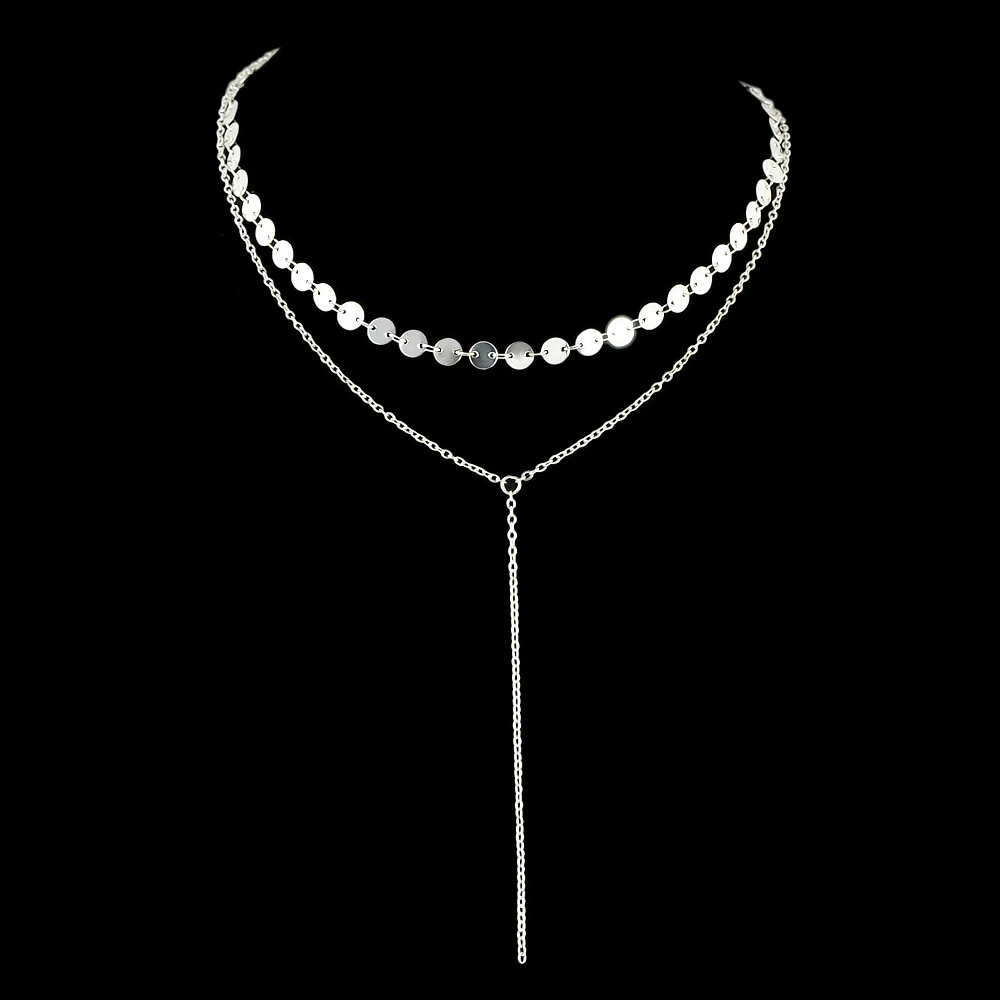Tattoos Choker Punk Women Jewelry Rock Gold Color Chain Necklace Silver Multi Layer Necklace|fashion jewelry|jewelry fashionwomen jewelry |