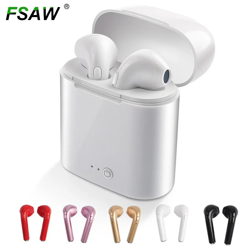 

FSAW i7s TWS Mini Bluetooth Wireless Earphones Earbuds With Charging Box Sports Headsets Android Audifonos For Samsung XiaoMi