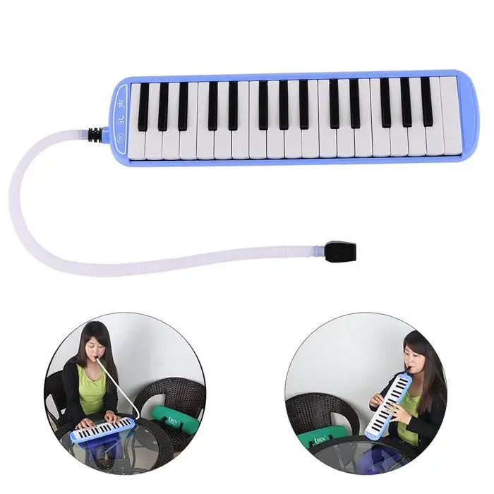 32 Keys Melodica Harmonica Electronic Keyboard Mouth Organ With Handbag